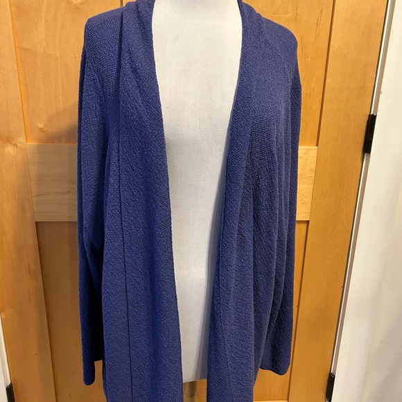 Eileen Fisher Blue 3X Sweater Set Cardigan Shell - Picture 10 of 16